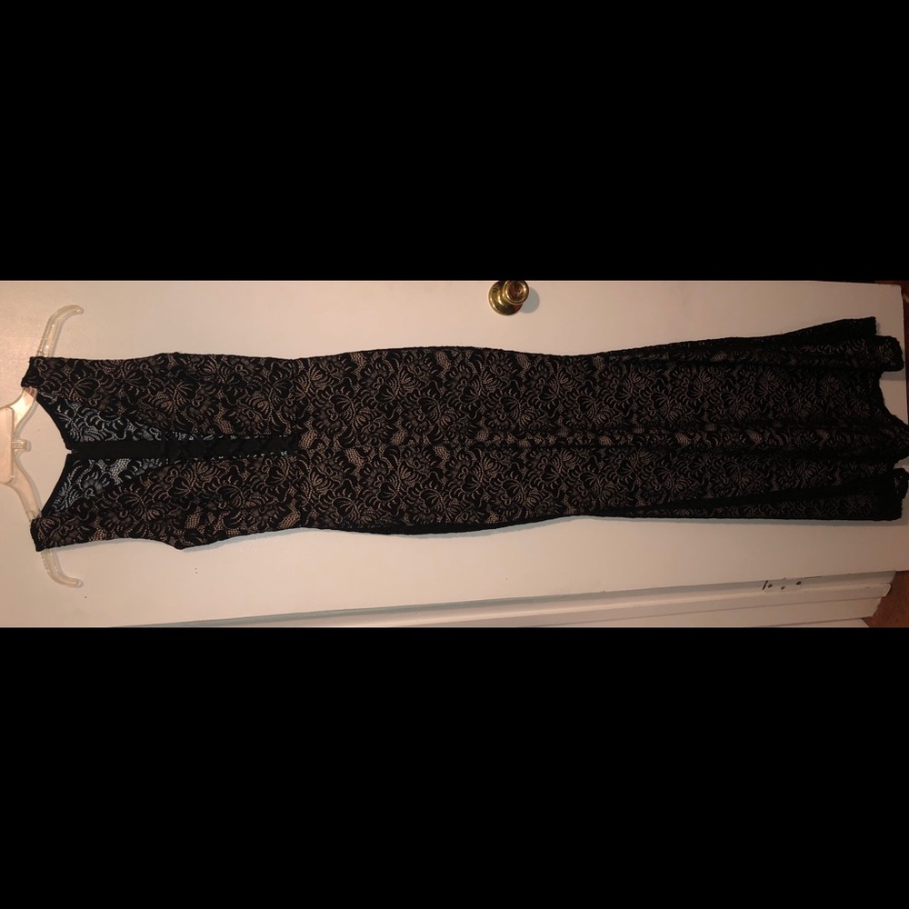 Black & Nude Long Dress (Windsor) XS